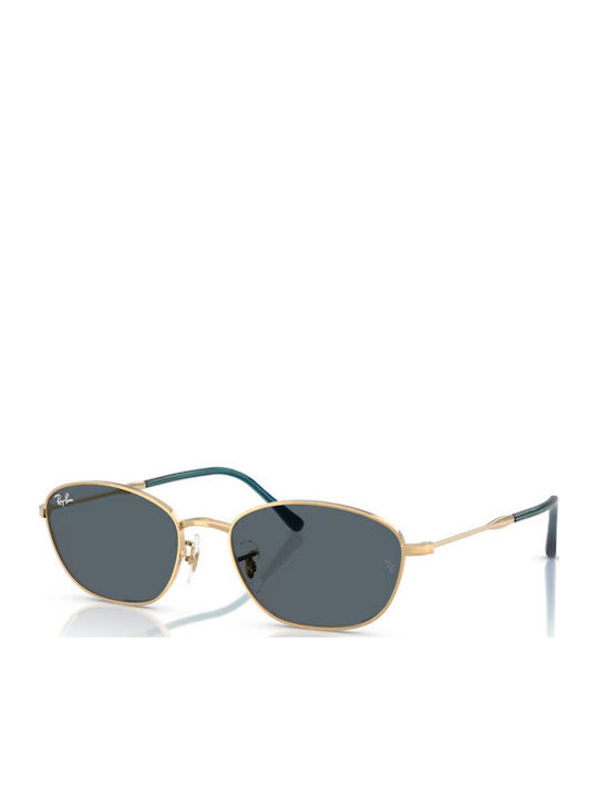 Ray Ban Unisex Γυαλιά Ηλίου με Χρυσό Μεταλλικό Σκελετό και Μπλε Φακό RB3749 9278R5