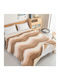 My Home Luxury Κουβέρτα Fleece Μονή 160x220εκ. Εκρού - Καφέ