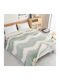 My Home Luxury Κουβέρτα Fleece Μονή 160x220εκ. Εκρού - Τιρκουαζ