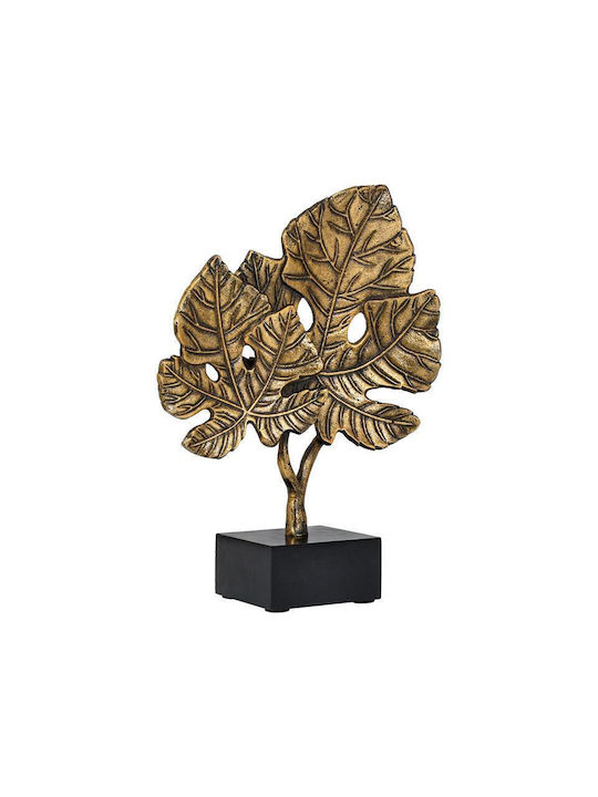 Metallic Decorative Leaves Black Base Fylliana FL75952 Antique Gold Color 23x10x33cm
