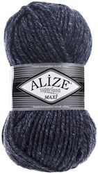 Νήμα Πλέξιμο Alize Superlana Maxi 805 Jaspe Navy