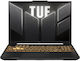 Asus TUF Gaming F16 FX607VJ-RL080 16" FHD+ 144Hz (Nucleu 5-210H/16GB/512GB SSD/GeForce RTX 3050/No OS) Mecha Gray (Tastatură US)