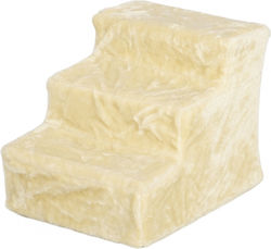 Pawhut Folding Pet Stairs 3 Steps Washable Cove...