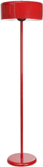 Opviq Floor Lamp H158xW40cm. with Socket for Bulb E27 Red