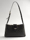 Leder Damentasche Schultertasche Schwarz