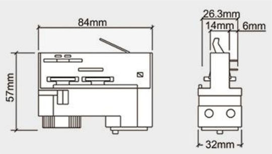 Adaptor 3φασικος Γραμμικο Φωτιστικο Κβ05 Μαυρο Universe 2-u015967
