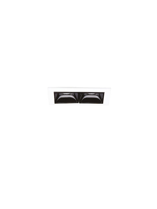 Ideal Lux Metallic Recessed Spot with Integrated LED and Warm White Light Black 1pcs