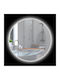 Kleankin Round Bathroom Mirror Led Touch made of Plastic 60x60cm White