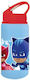 Diakakis Kids Water Bottle Pj Masks Aluminium with Straw Light Blue 500ml