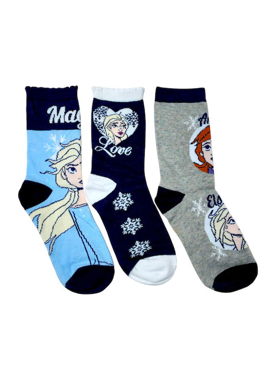 Disney Παιδικές Κάλτσες Frozen Πολύχρωμες 3 Ζευ...