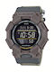 Casio Digital Herrenuhr Batterie mit Grün Stoffarmband