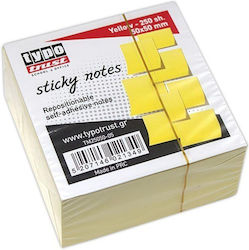 Sticky Memo Pads Yellow Typotrust 250 Sheets Mini 50x50mm Tm25050-05