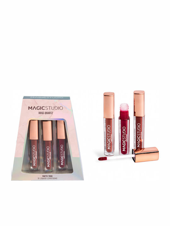 Nude Matte Lipstick Set for Girls 3 x 2 ml Сет за грим за лицето Устни