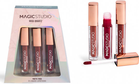 Magic Studio Nude Matte Lipstick Set for Girls 3 x 2 ml Σετ Μακιγιάζ για τα Χείλη