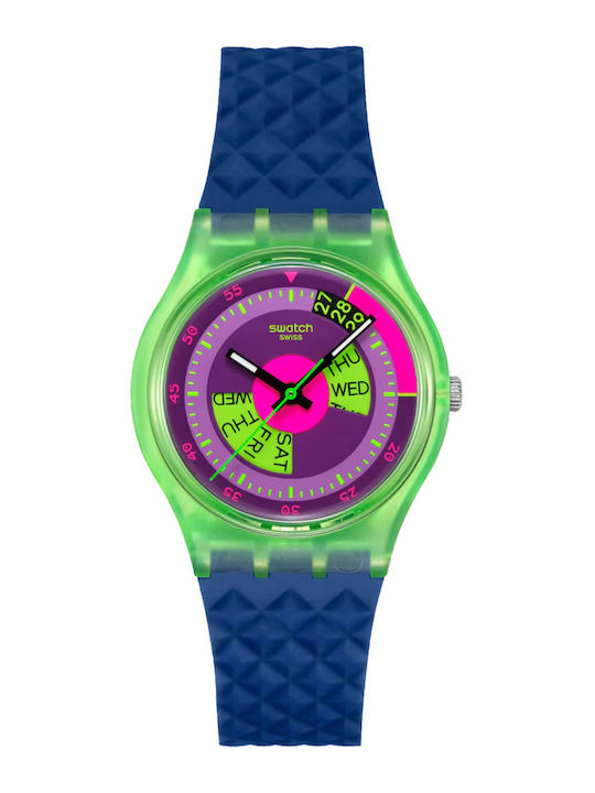 Swatch Swatch Women's Watch with Blue Rubber Strap