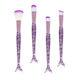 Professional Makeup Brush Set Mermaid Handle 4 Pieces