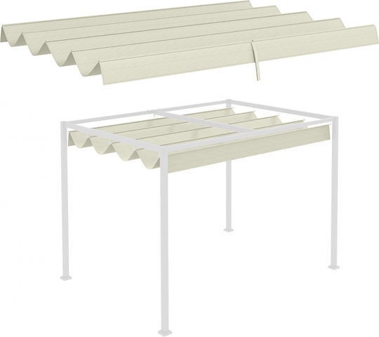 Outsunny Acoperiș Pentru Foișor Bej Cu Strat PU 2.85x2m