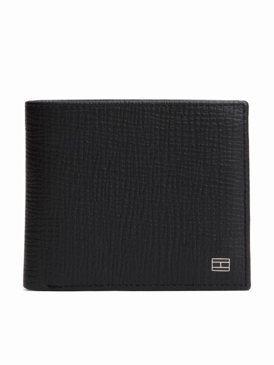 Woven Texture Cc Flap & Coin Men's Wallet Classic Black