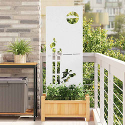 Vidaxl Placă Decorativă de Grădină Albă 50 x 14...