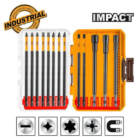 Ingco Set 13 Screwdriver Bits Cross / Star/Torx