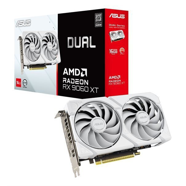 Asus Radeon RX 9060 XT 16GB GDDR6 Dual White Κάρτα Γραφικών