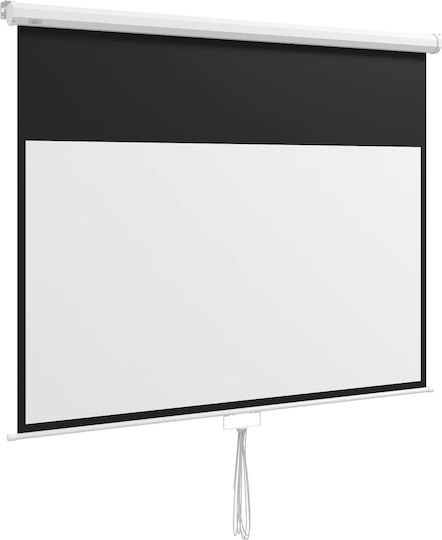 HomCom Οθόνη Προβολής Projector Οροφής με Λόγο Εικόνας 16:9 172x96cm / 80"