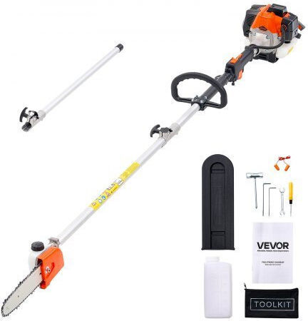 Vevor ECCYJCS8INCH86J0A002V0 Σταθερό Κονταροπρίονο Βενζίνης 1.2hp Συνολικού Μήκους 198.12cm και Λάμα 20.32cm
