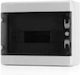 Waterproof Electrical Panel Outdoor 1 Row 12 Modules White IP65 Smoke Door 09-03002 Lineme 09-03002