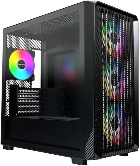 Montech X5M Gaming Mini Tower Κουτί Υπολογιστή με Πλαϊνό Παράθυρο και ARGB Φωτισμό Μαύρο