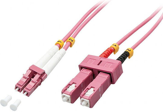 Lindy Fiber Optic Cable Lc-sc Om4 Duplex Multimode 20m Lindy L46366