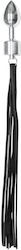 Dream Toys Leather Peitsche in Silber Farbe