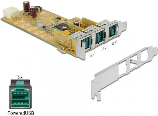 Delock Pci Express Poweredusb To 3 X Usb 12v Delock 89656