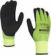 Procera Waterproof Gloves for Work Green Polyester/Latex 1pcs
