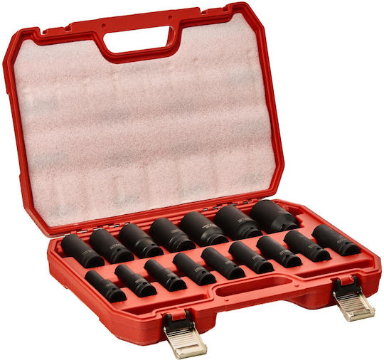 Kraft & Dele Căpăcei Pneumatic - Pneumatic cu Patrat de Prindere 1/2" Set 16buc