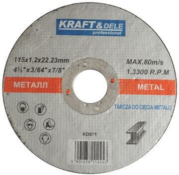 Kraft & Dele Disc de tăiere Metalic 115mm