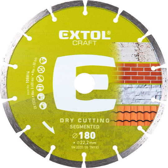 Extol Disc de tăiere Materiale de construcție 180mm
