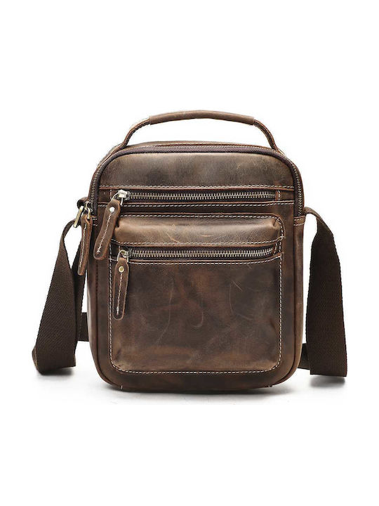 Leder Herren Schulter / Crossbody Braun Tasche