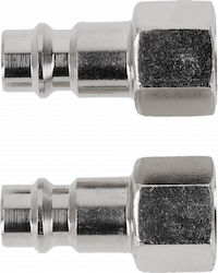 Hogert HT4R810 Set Adaptoare Cuplaj 1/4" 2 Bucăți 15 Bar – Conexiune Pneumatică Rapidă Hogert HT4R810 Set Adaptoare Cuplaj 1/4" 2 Bucăți 15 Bar – Conexiune Pneumatică Rapidă