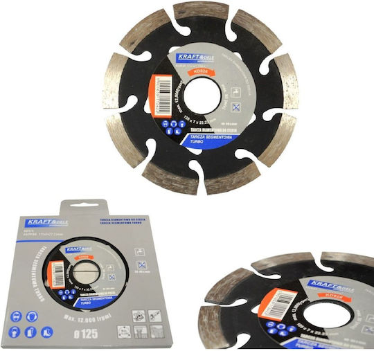 Disc Diamantat Beton Kraft&dele 125 X 7 X 22.23 Mm