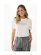 Bluze Damă T-shirt cu umerii goi Off White