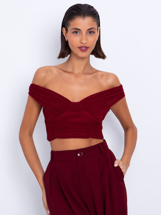 Toi&Moi Damenbluse Burgundisch