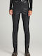 Damen Stoff Hose in Enger Passform Schwarz