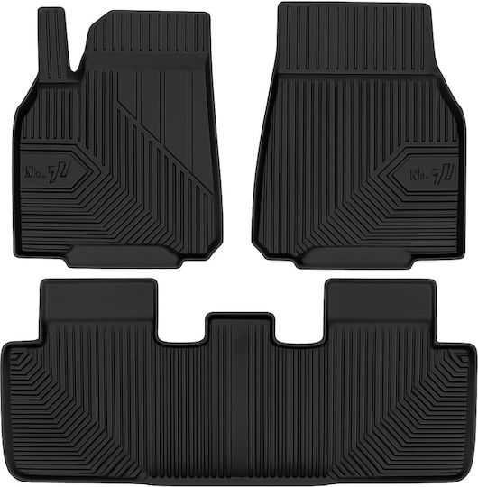 Frogum Set of Front and Rear Mats 4pcs Tray Type for Suzuki Crossover Tesla Model Y Black