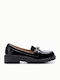 Kids Anatomic Patent Leather Ballerinas with Hoop & Loop Closure Black