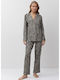Aruelle Winter Damen Pyjama-Set Schwarz