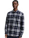 Long-sleeved Shirt Checked Blue