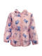 Lilo & Stitch Waterproof Kids Casual Short Windproof Jacket with Lining Hood Light Pink