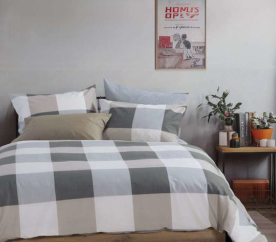 Nef-Nef Homeware Set Queen 240x230 Casual Check Grey