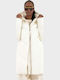 Γυναικείο Puffer Μπουφάν για Χειμώνα Off White