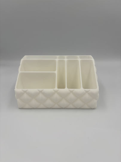 Kosmetikorganisator mit Trennzeichen Weiß 15x10x8cm